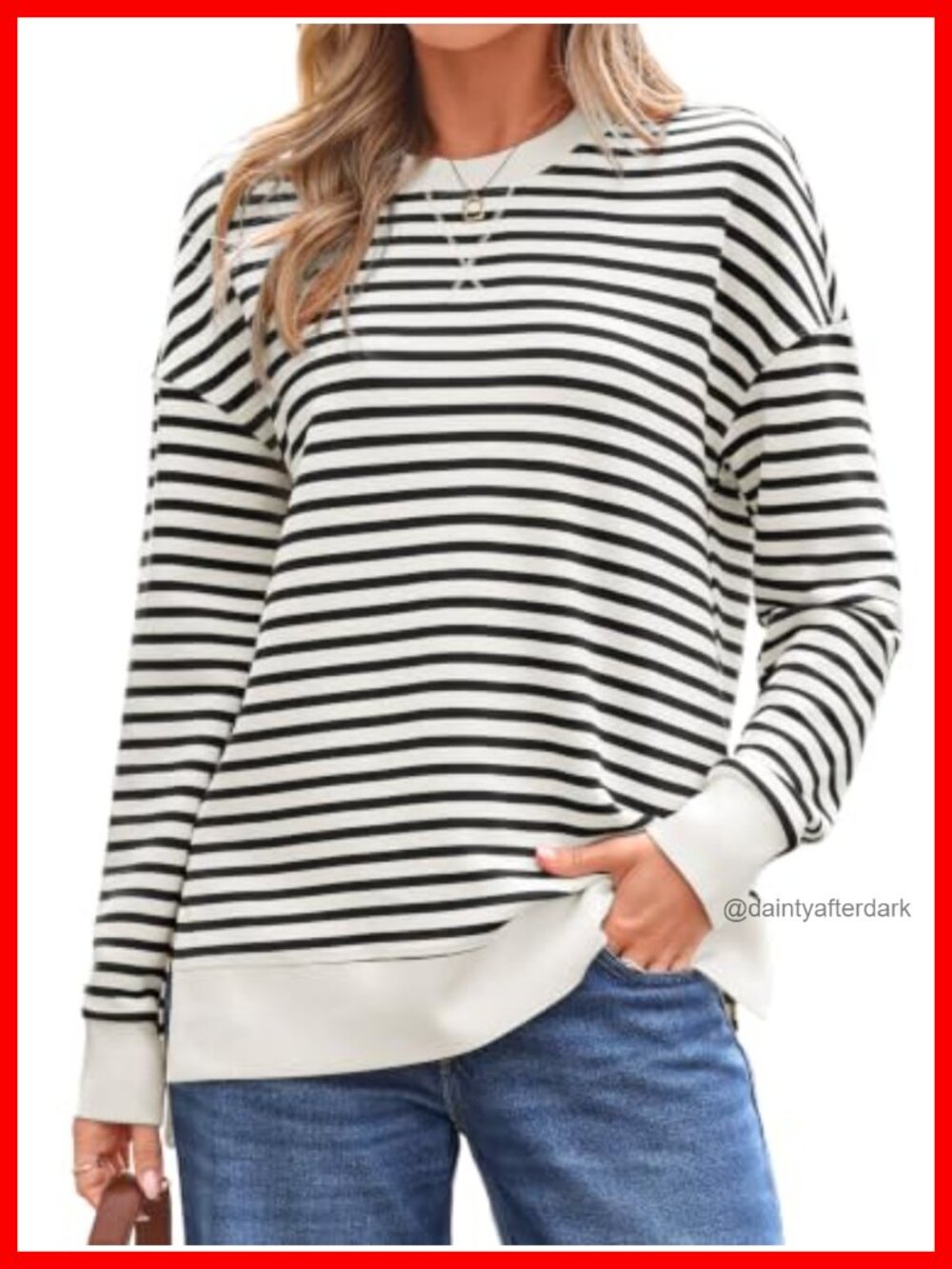 Lightweight Soft Long Sleeve Crewneck Sweatshirt Pullover Loose Fit